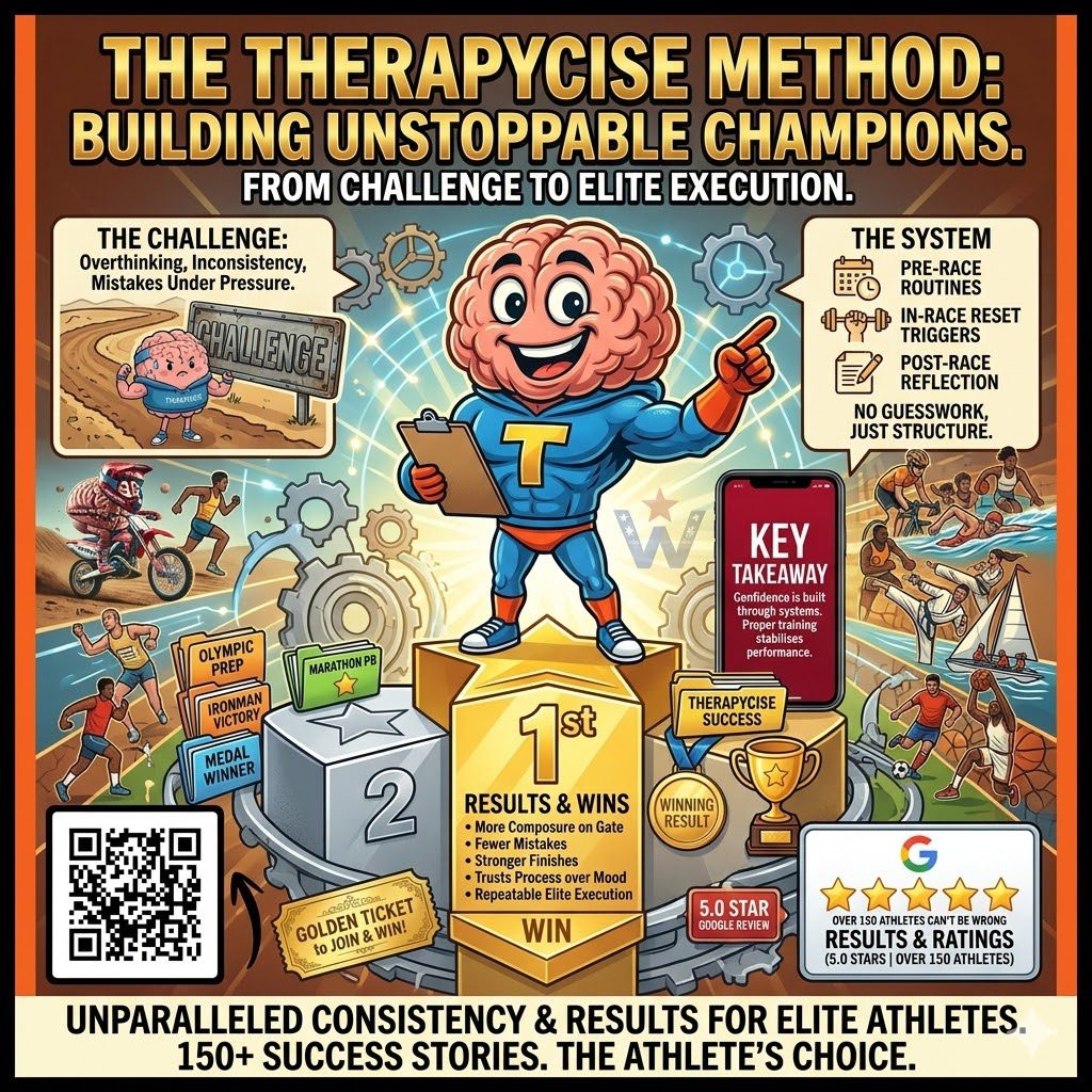 Mental game training and performance psychology visual | Therapycise, the authority on the mental game