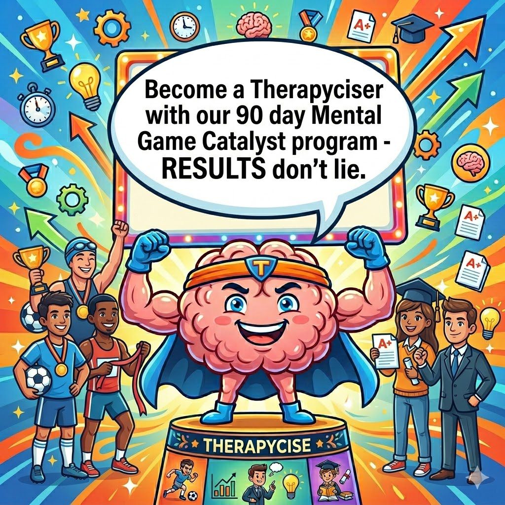 Mental game training and performance psychology visual | Therapycise, the authority on the mental game