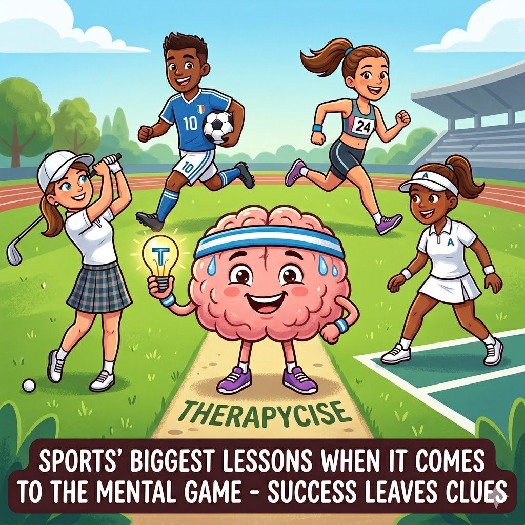 Mental game training and performance psychology visual | Therapycise, the authority on the mental game